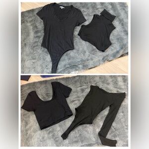 ALL BLACK BODYSUITS/CROPTOPS🖤